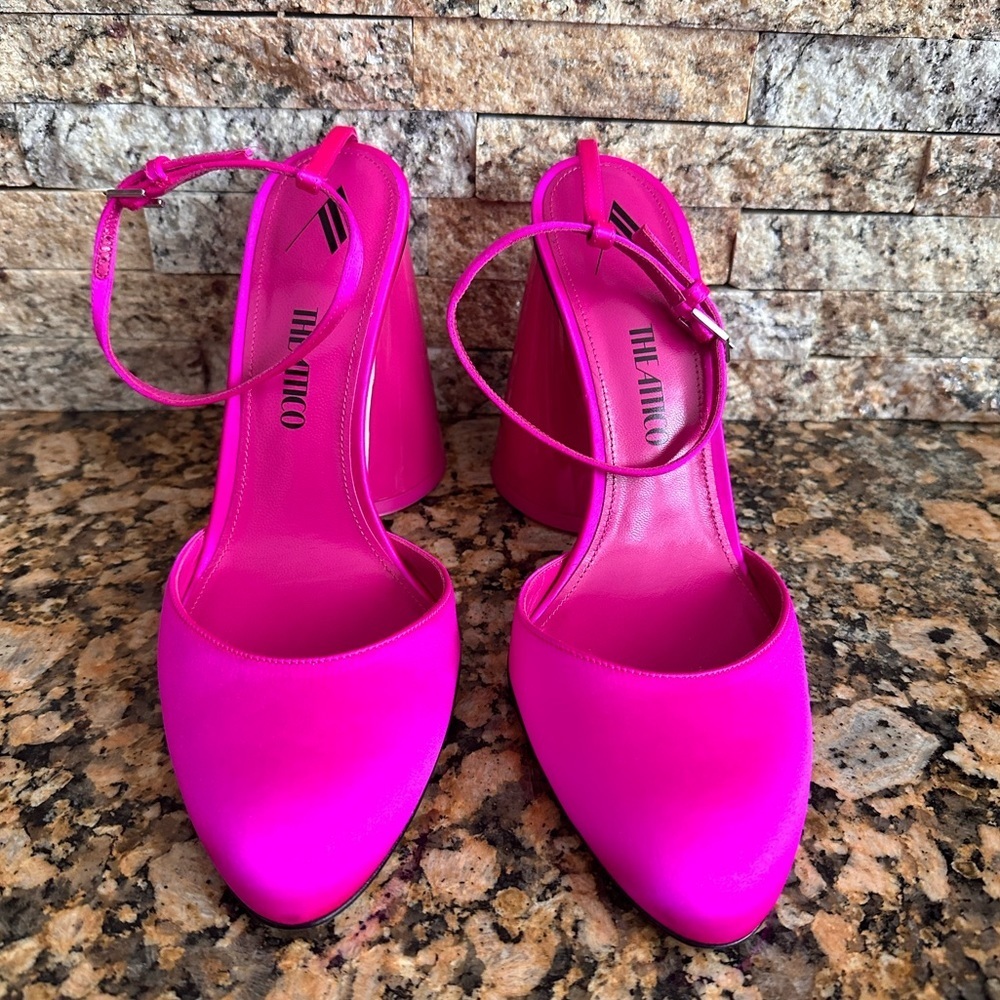 The Attico Luz fuchsia/pink sandals round heels - Picture 4 of 9